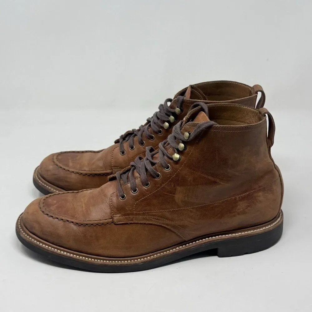 J Crew Kenton Pacer Chukka Boots Mens 11.5 Brown Leather Indy Biker Gorpcore